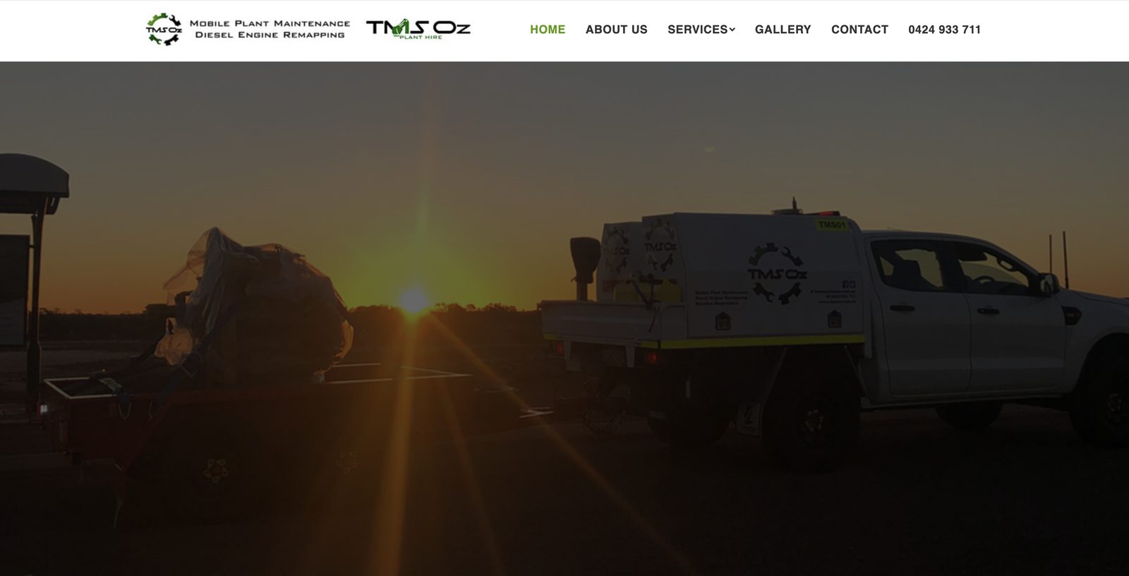 TMS Oz homepage before, January 2025
