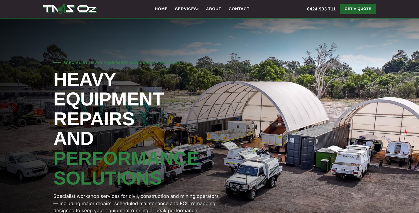 TMS Oz new homepage featuring the Alexander James Media video